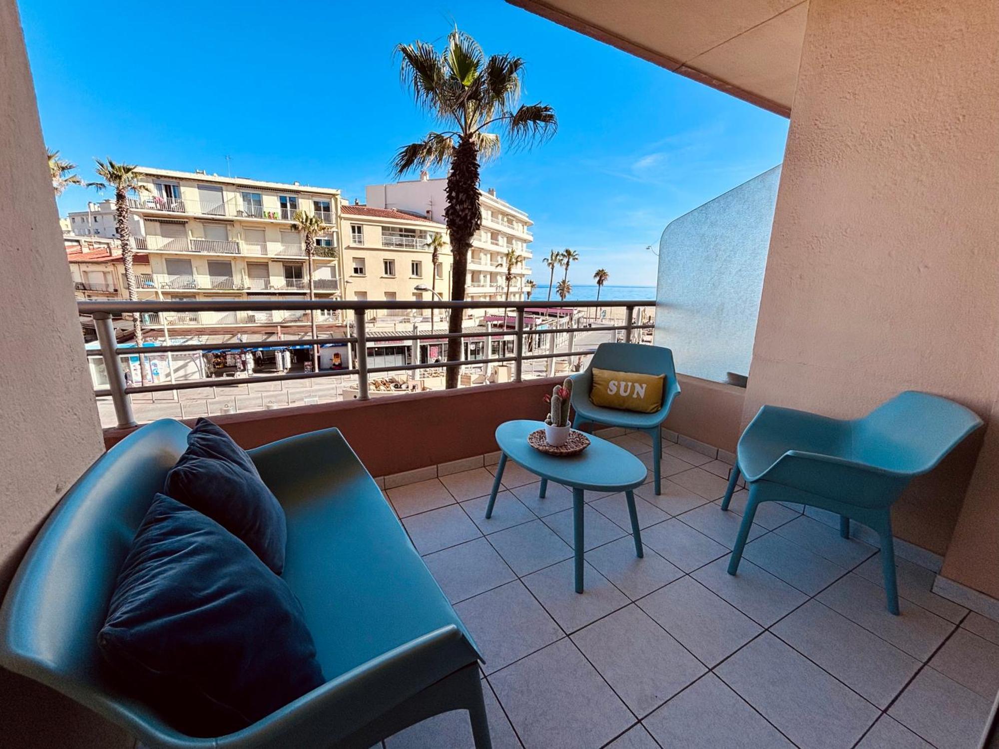 Superbe T2 vue mer avec ascenseur Canet-en-Roussillon Exterior foto
