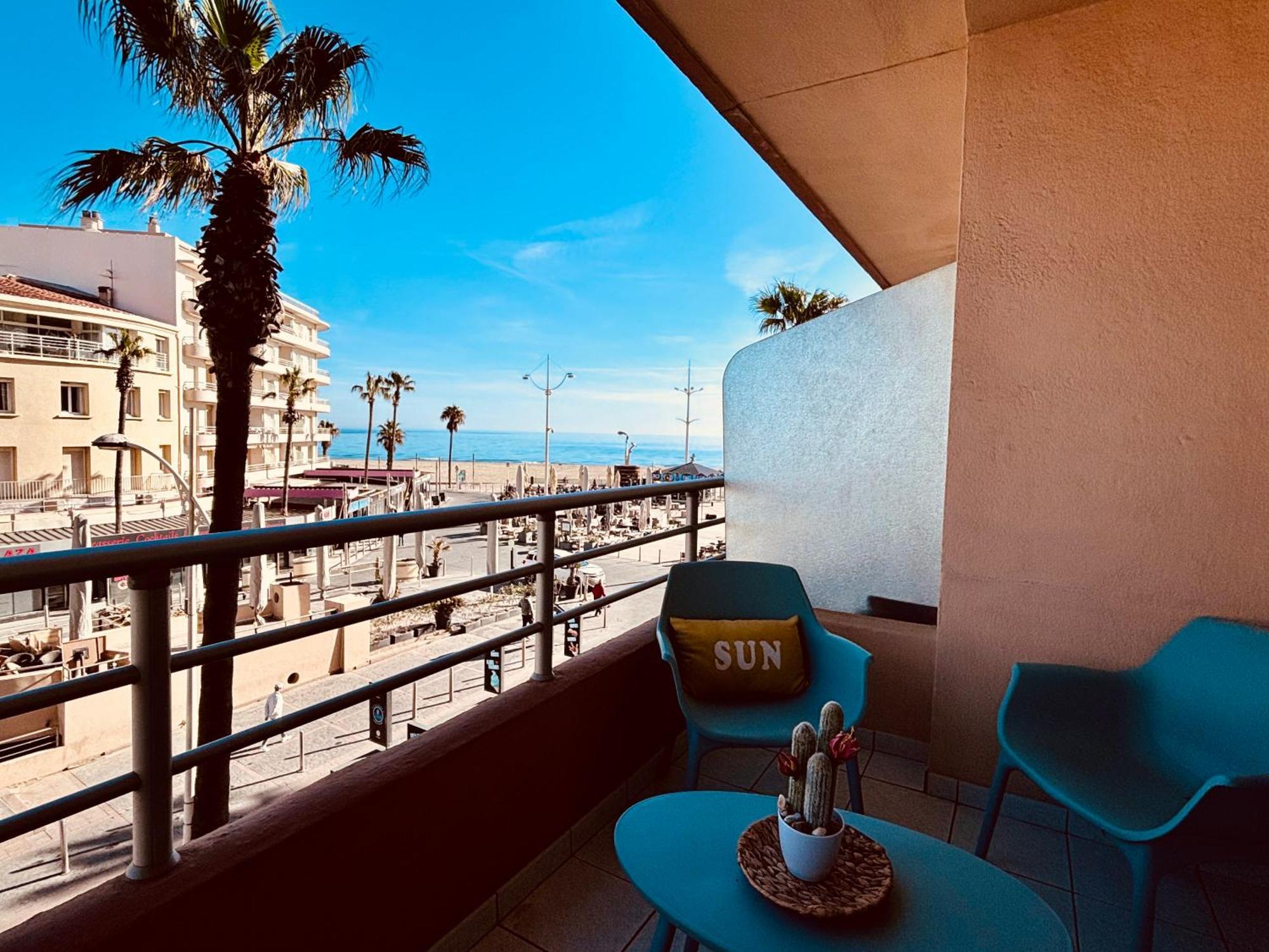Superbe T2 vue mer avec ascenseur Canet-en-Roussillon Exterior foto